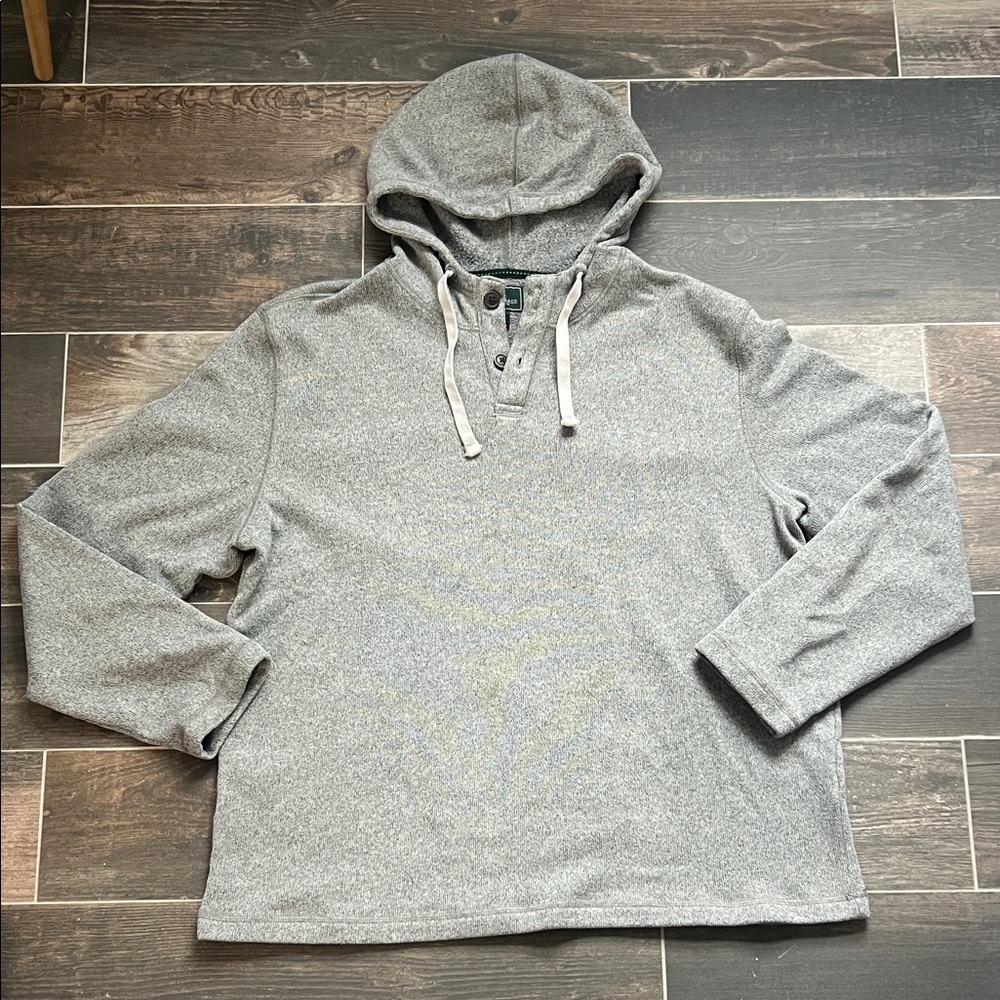 G.H. Bass & Co. Heather Gray Hooded Pullover